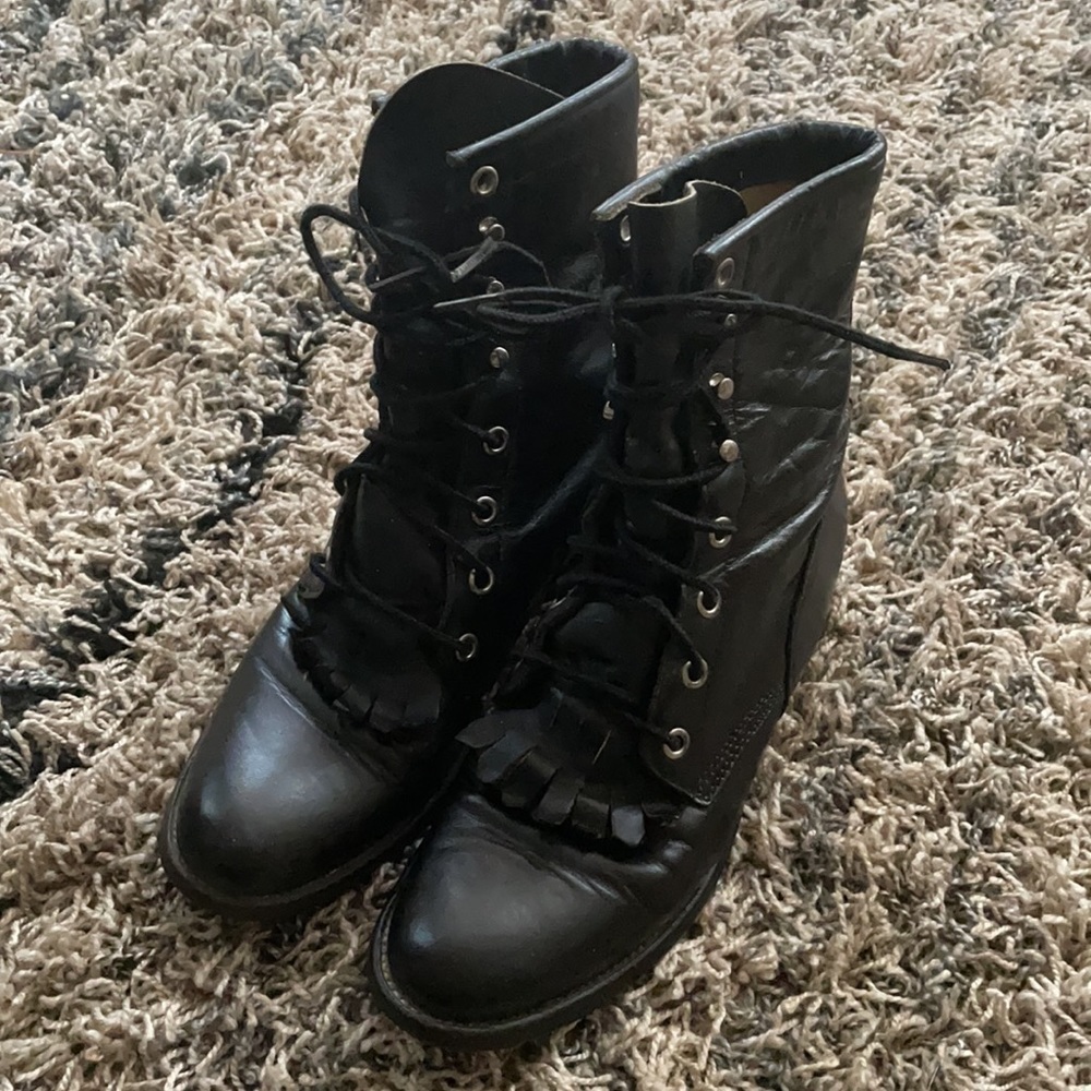 Justin Vintage Laredo Black Boots (Women) - Picture 3 of 13